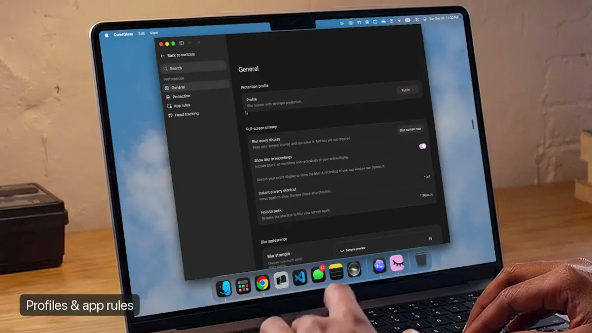 QuietGlass screenshot 1