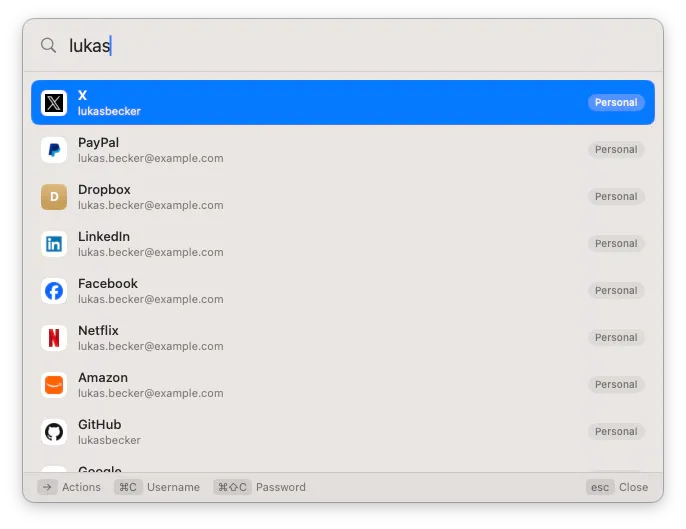 Pass Quick Access screenshot 2