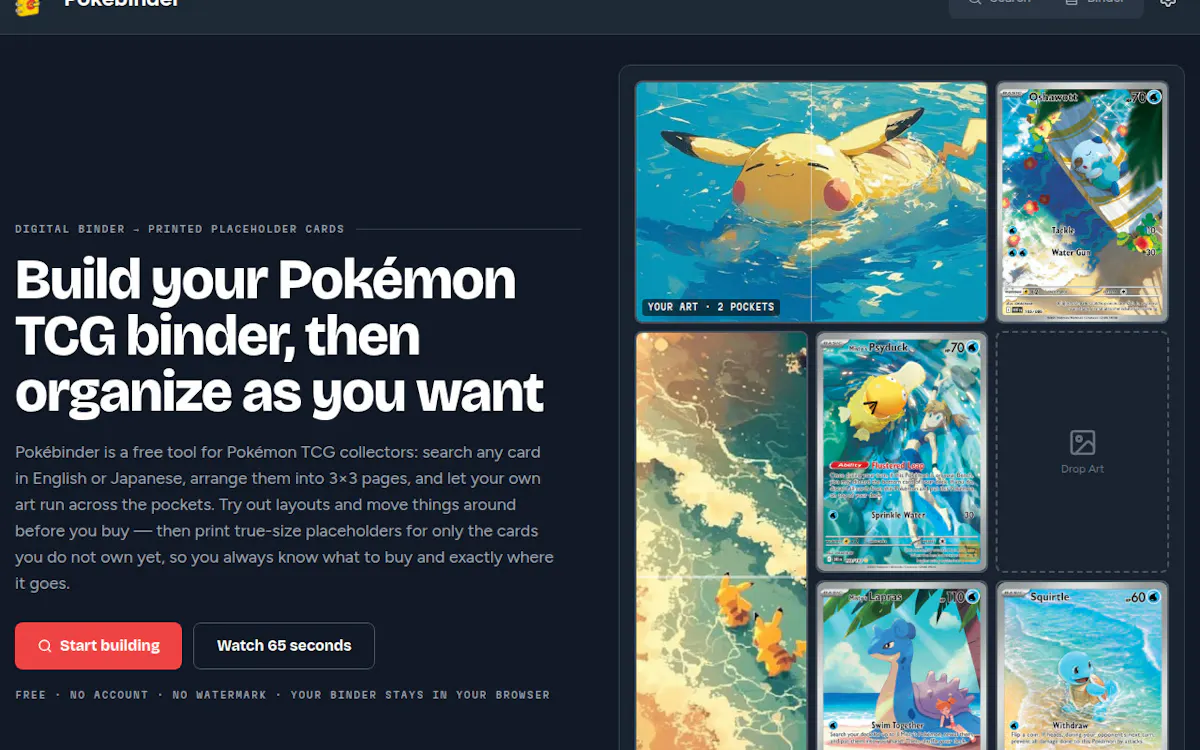 Pokébinder screenshot 2