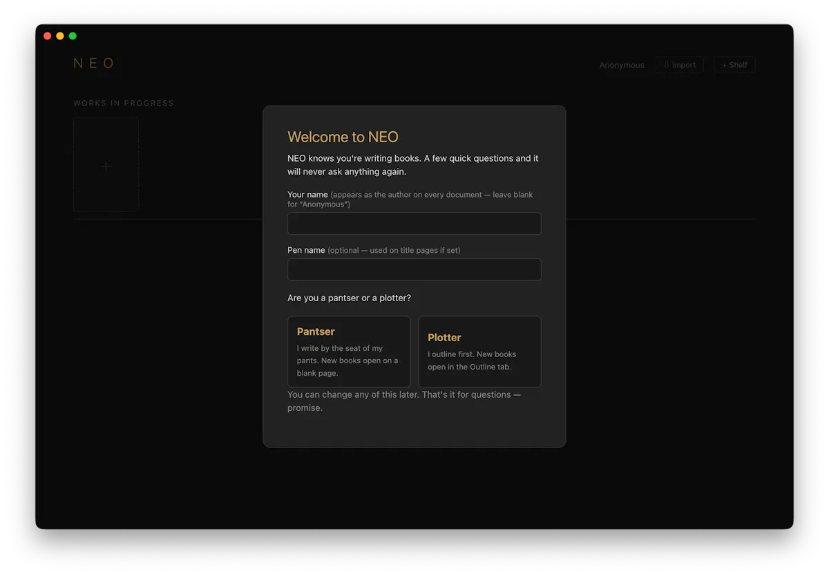 Neo screenshot 1